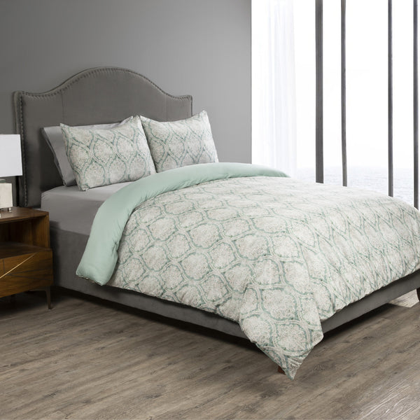 Duchess Collection Emerald Damask Comforter Set