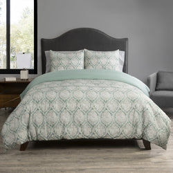 Duchess Collection Emerald Damask Comforter Set
