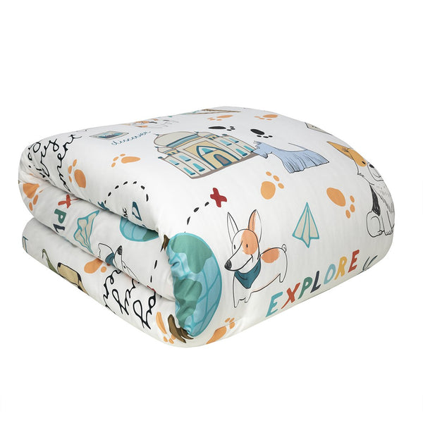 Dog Whisperer Globe Comforter Set & Pet Bed
