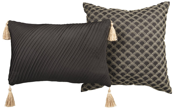 Black and Gold Lionel Richie Home Dec Pillow