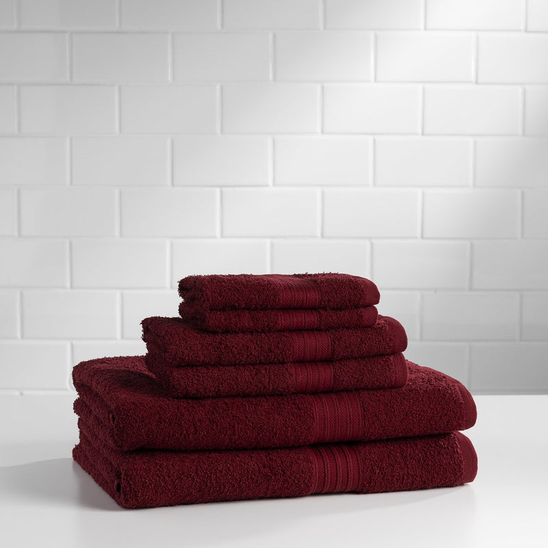 6 Piece Majestic Ring Spun Towel Set