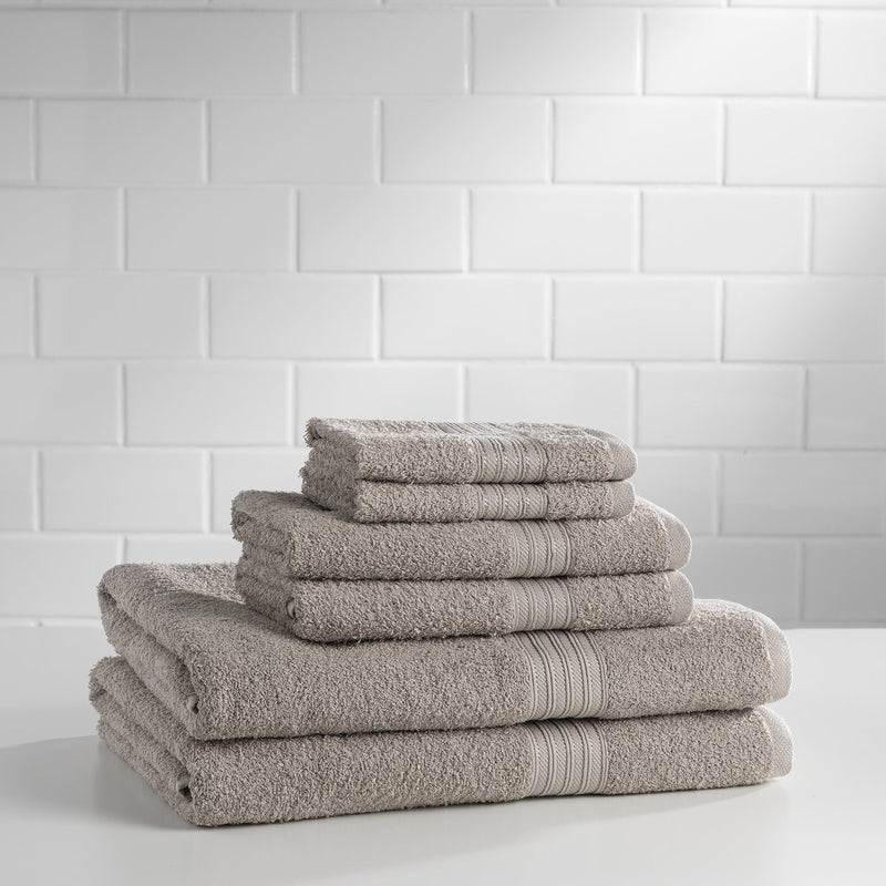 6 Piece Majestic Ring Spun Towel Set
