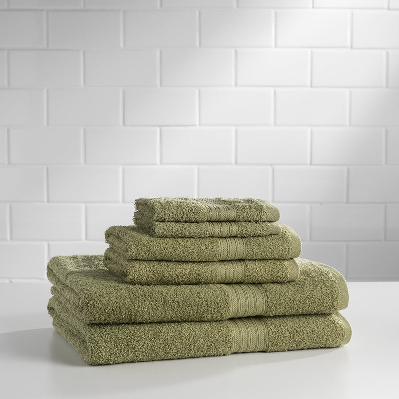 6 Piece Majestic Ring Spun Towel Set