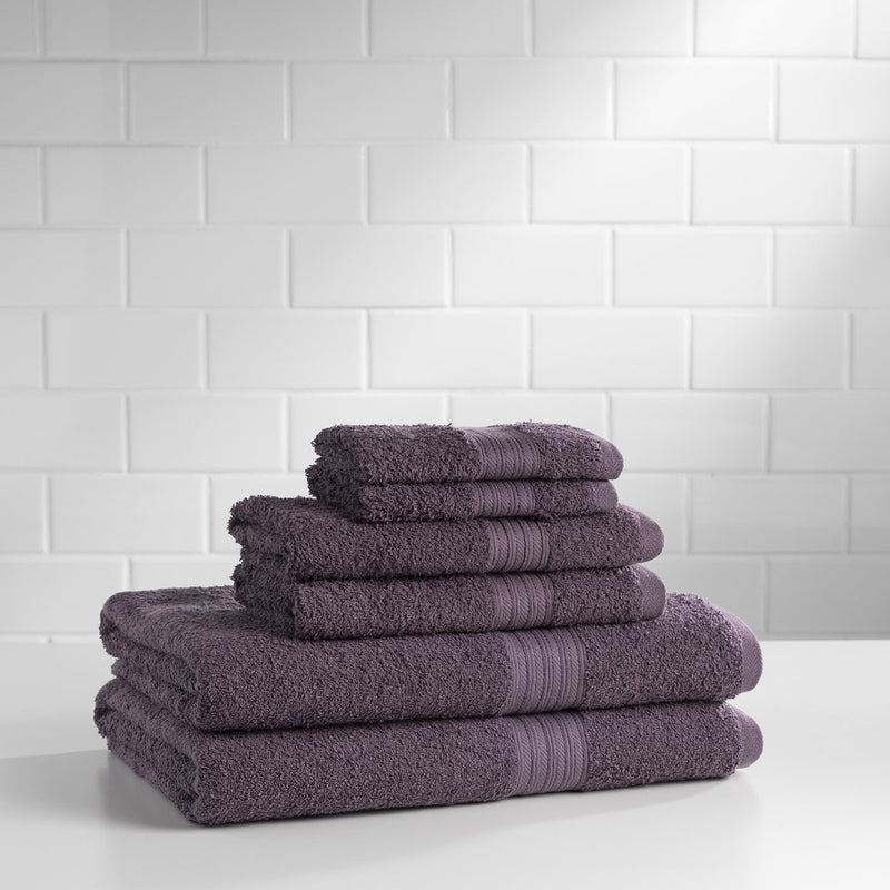 6 Piece Majestic Ring Spun Towel Set