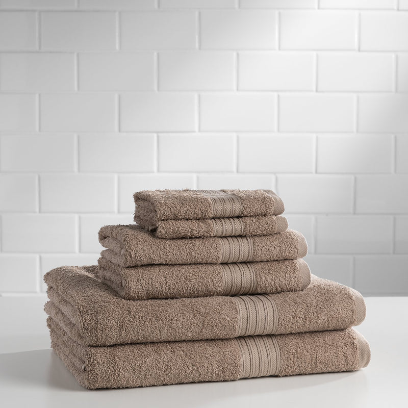 6 Piece Majestic Ring Spun Towel Set
