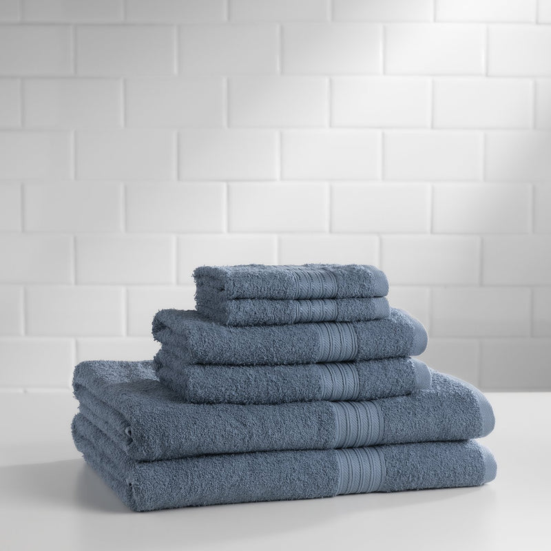 6 Piece Majestic Ring Spun Towel Set