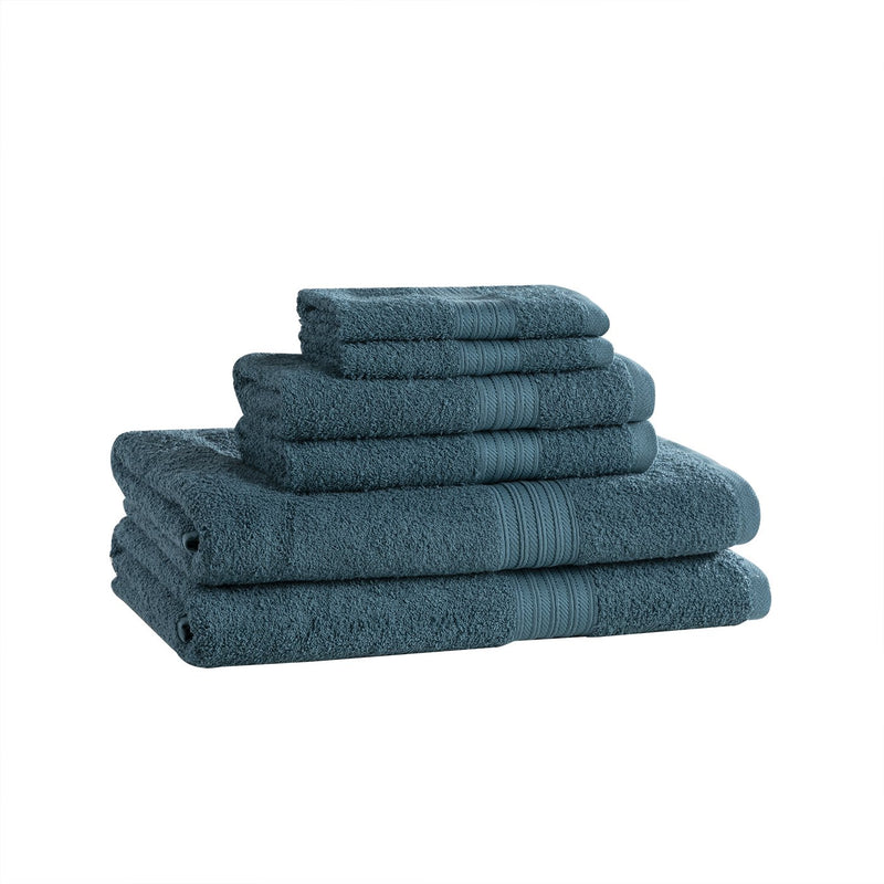 6 Piece Majestic Ring Spun Towel Set