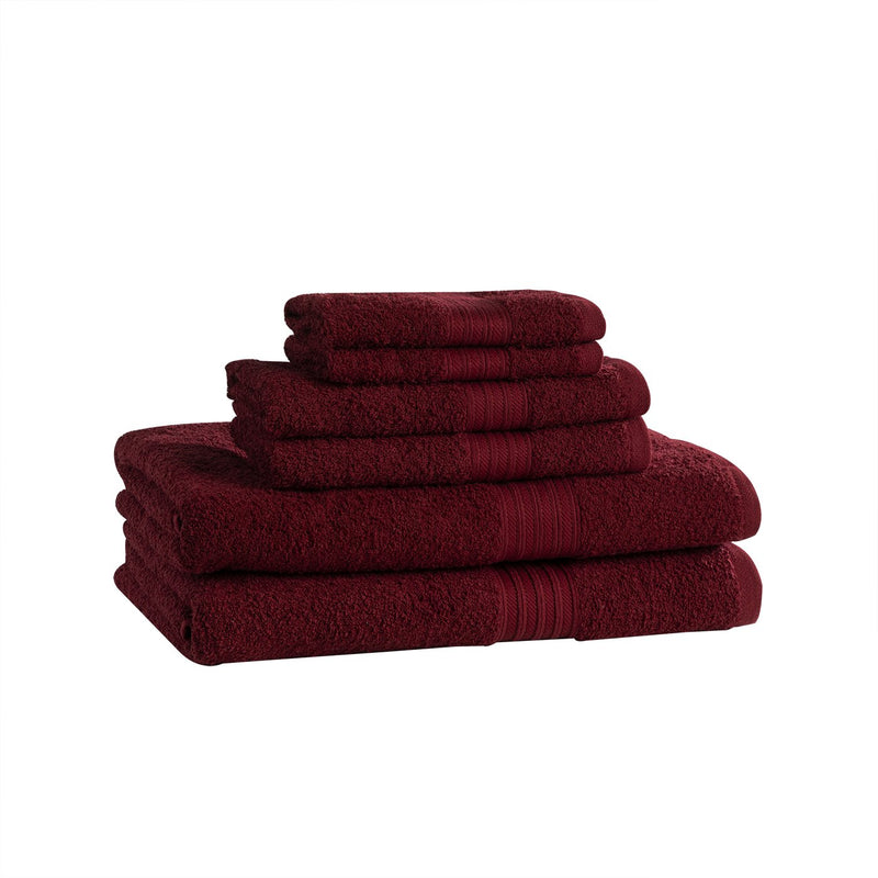 6 Piece Majestic Ring Spun Towel Set