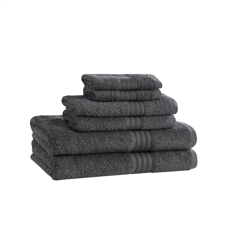 6 Piece Majestic Ring Spun Towel Set