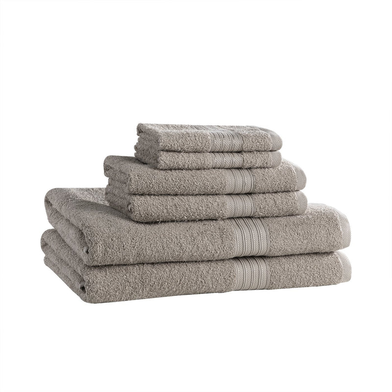 6 Piece Majestic Ring Spun Towel Set