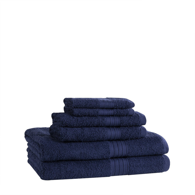 6 Piece Majestic Ring Spun Towel Set