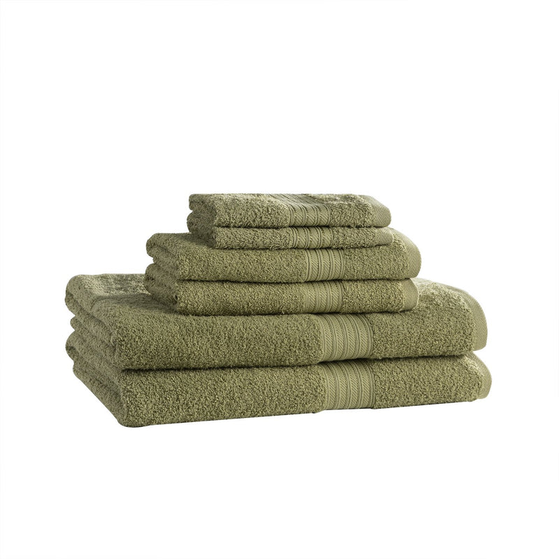 6 Piece Majestic Ring Spun Towel Set