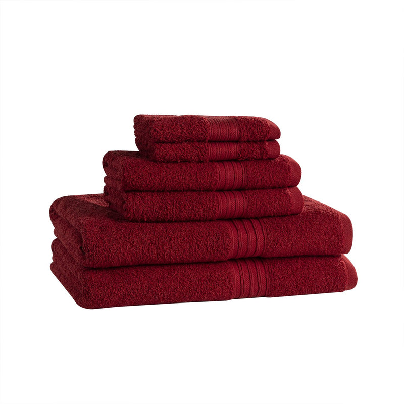 6 Piece Majestic Ring Spun Towel Set