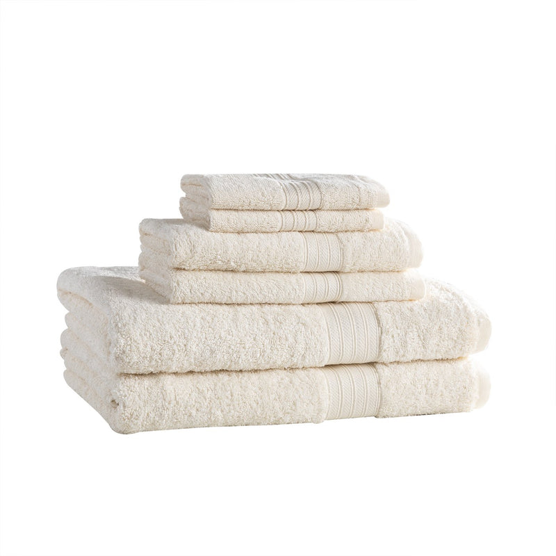 6 Piece Majestic Ring Spun Towel Set