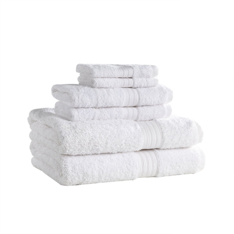 6 Piece Majestic Ring Spun Towel Set