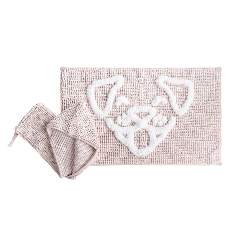Dog Whisperer Bath Rug and Towel Set